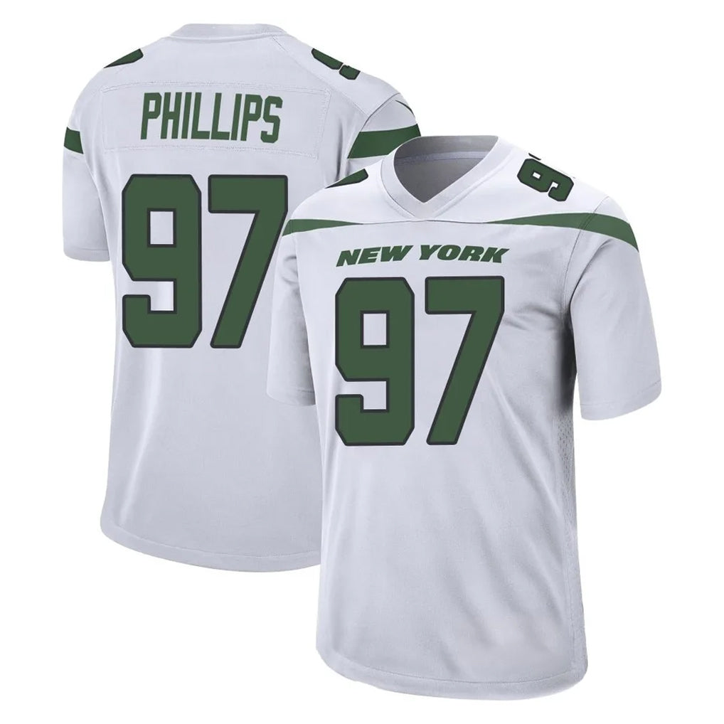 NY.Jets #97 Harrison Phillips Player White Spotlight Home Game Ldoa Stitched Jerseys