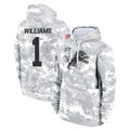 D.Lions #1 Jameson Williams Player Arctic Camo Salute to Service Hoodies Limited Game Ldoa Stitched Jerseys