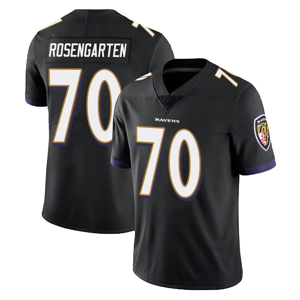 B.Ravens #70 Roger Rosengarten Player Black Vapor Untouchable Limited Home Game Ldoa Stitched Jerseys