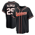 B.Orioles #25 Pete Alonso Player Black Out Home Game Ldoa Stitched Jerseys