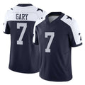 D.Cowboys #7 Rashan Gary Player Navy-White Limited Alternate Vapor F.U.S.E. Home Game Ldoa Stitched Jerseys