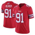 B.Bills #91 Ed Oliver Player Red Vapor Untouchable Limited Ldoa Stitched Jerseys