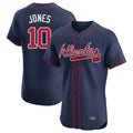 A.Braves #10 Chipper Jones Player Navy Limited Elite Home Game Ldoa Stitched Jerseys