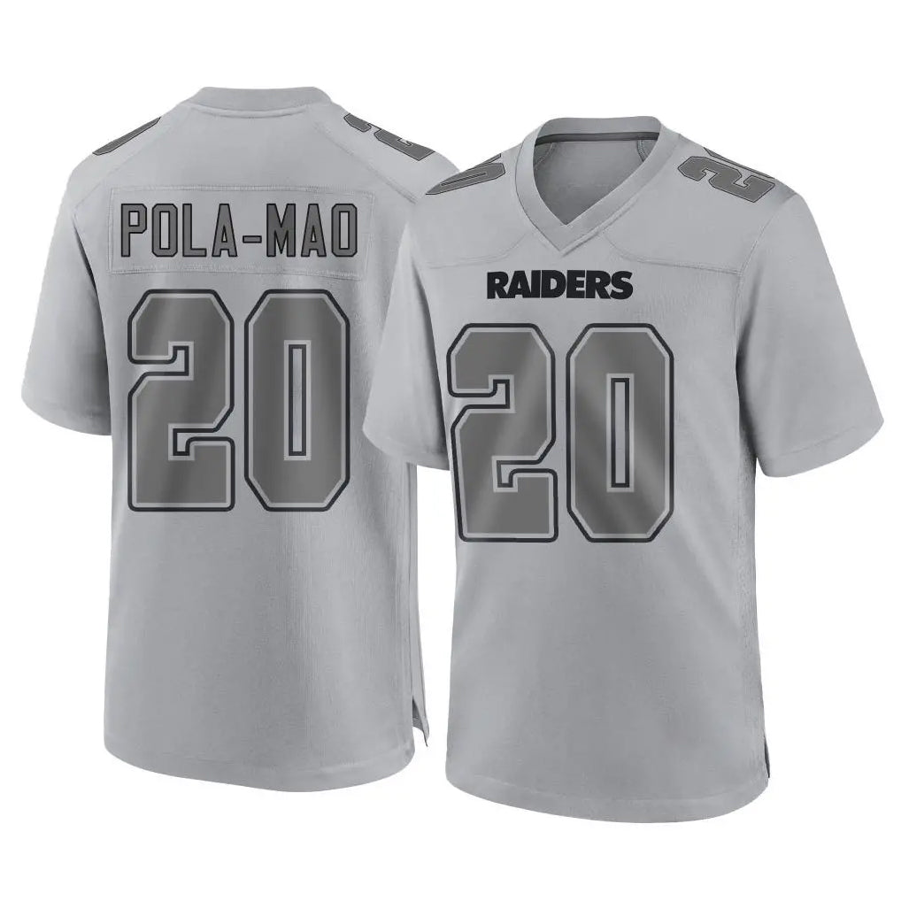 LV.Raiders #20 Isaiah Pola-Mao Player Gray Atmosphere Fashion Limited Game Ldoa Stitched Jerseys