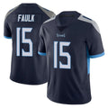 T.Titans #15 Keldric Faulk Player Navy Limited Vapor Untouchable Home Game Ldoa Stitched Jerseys