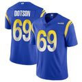 LA.Rams #69 Kevin Dotson Player Royal Limited Vapor Untouchable Home Game Ldoa Stitched Jerseys