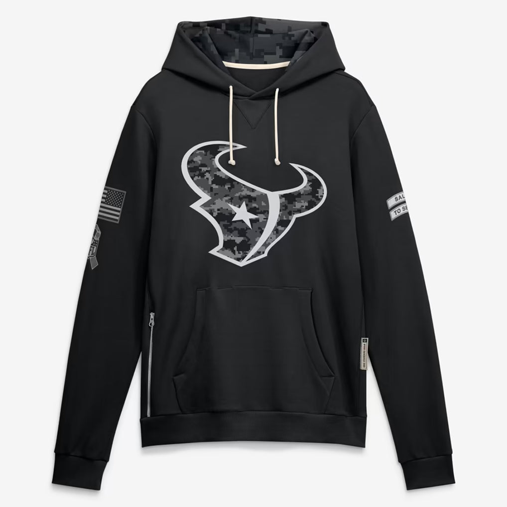 H.Texans 2026 Black Logo Pullover Hoodies Limited Game Ldoa Stitched Jerseys