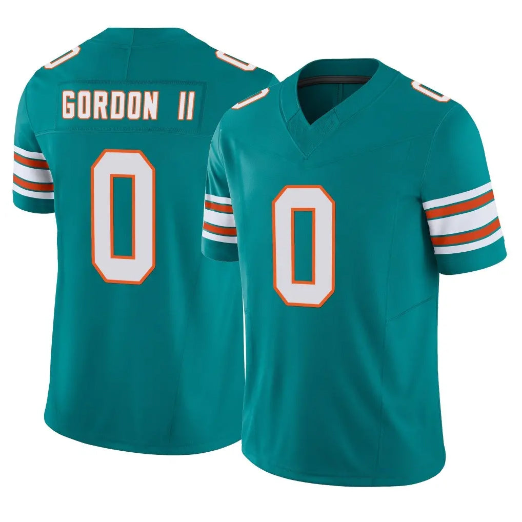 M.Dolphins #0 Ollie Gordon II Player Aqua Limited Alternate Vapor F.U.S.E. Home Game Ldoa Stitched Jerseys
