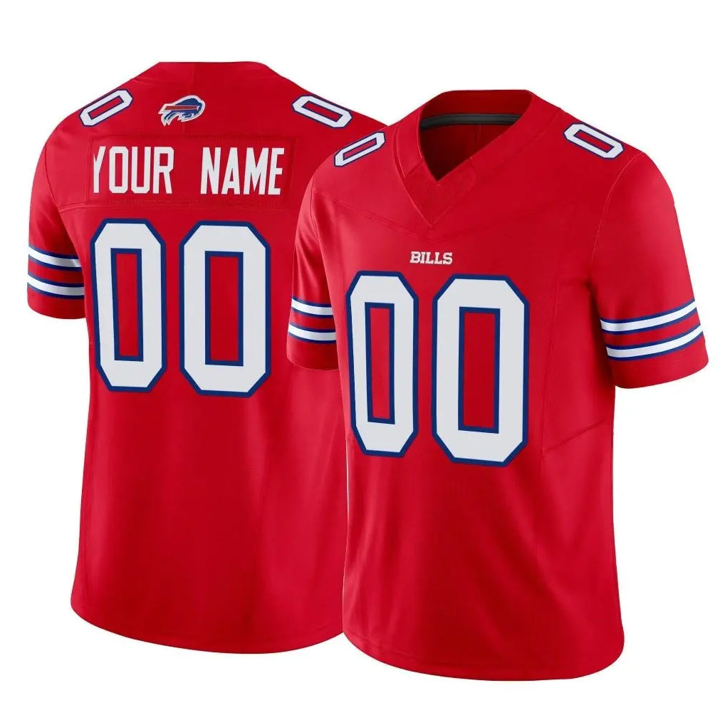 Custom B.Bills Red Vapor F.U.S.E. Limited Home Game Any Name & Numbers Ldoa Stitched Jerseys