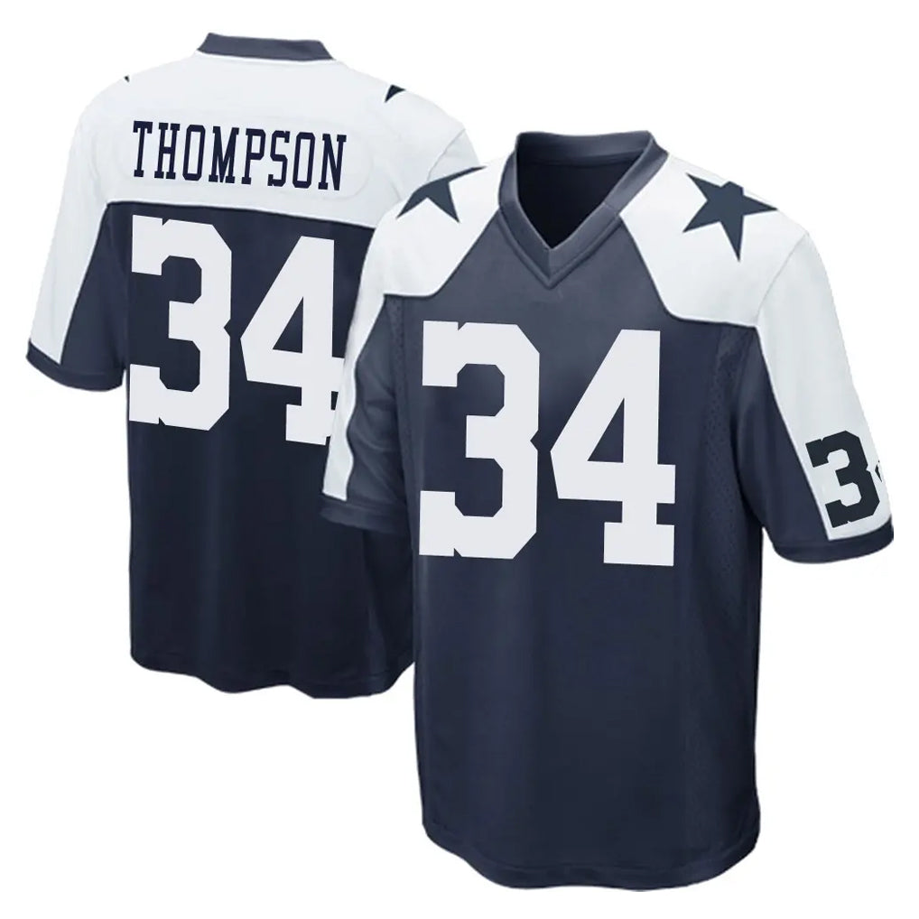 D.Cowboys #34 Jalen Thompson Player Navy-White Alternate Home Game Ldoa Stitched Jerseys