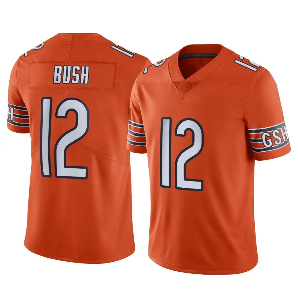 C.Bears #12 Devin Bush Player Orange Alternate Vapor Limited Home Game Ldoa Stitched Jerseys