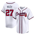 A.Braves #27 Austin Riley Player White Limited Home Game Ldoa Stitched Jerseys