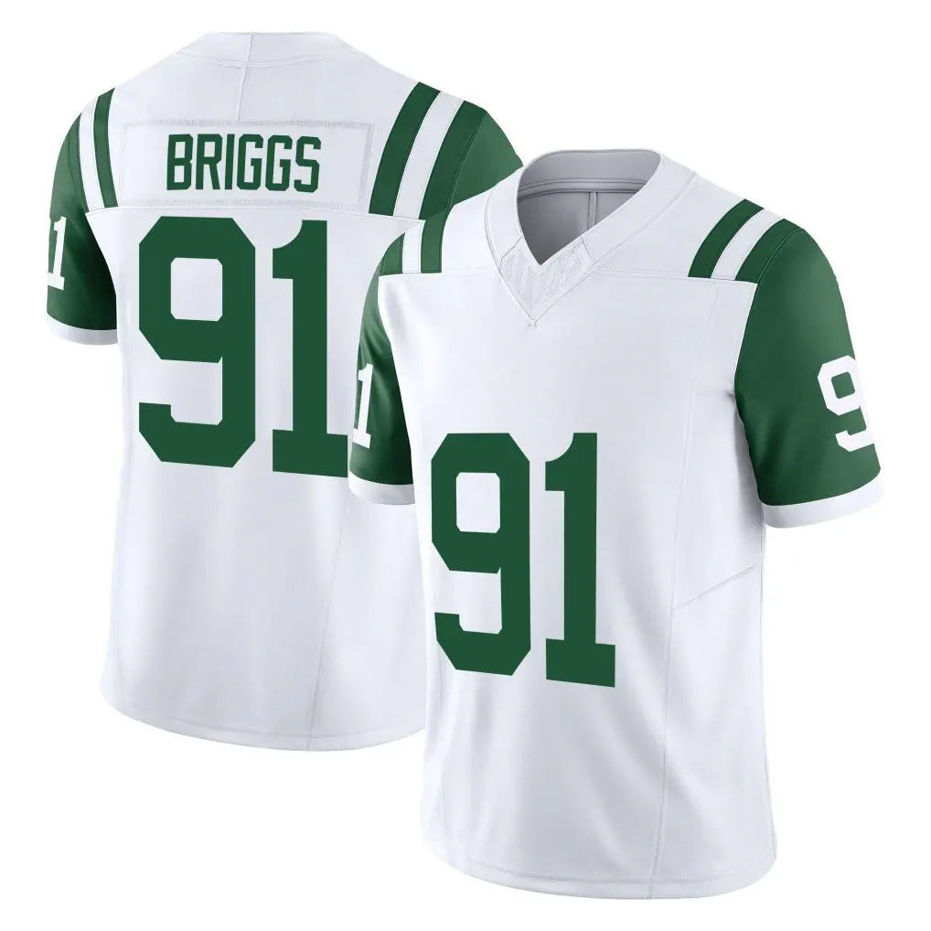 NY.Jets #91 Jowon Briggs Player White Limited Classic Vapor F.U.S.E. Home Game Ldoa Stitched Jerseys