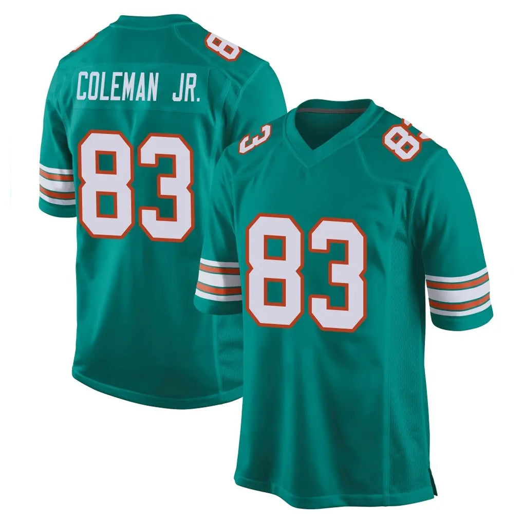 M.Dolphins #83 Kevin Coleman Jr. Player Aqua Alternate Home Game Ldoa Stitched Jerseys