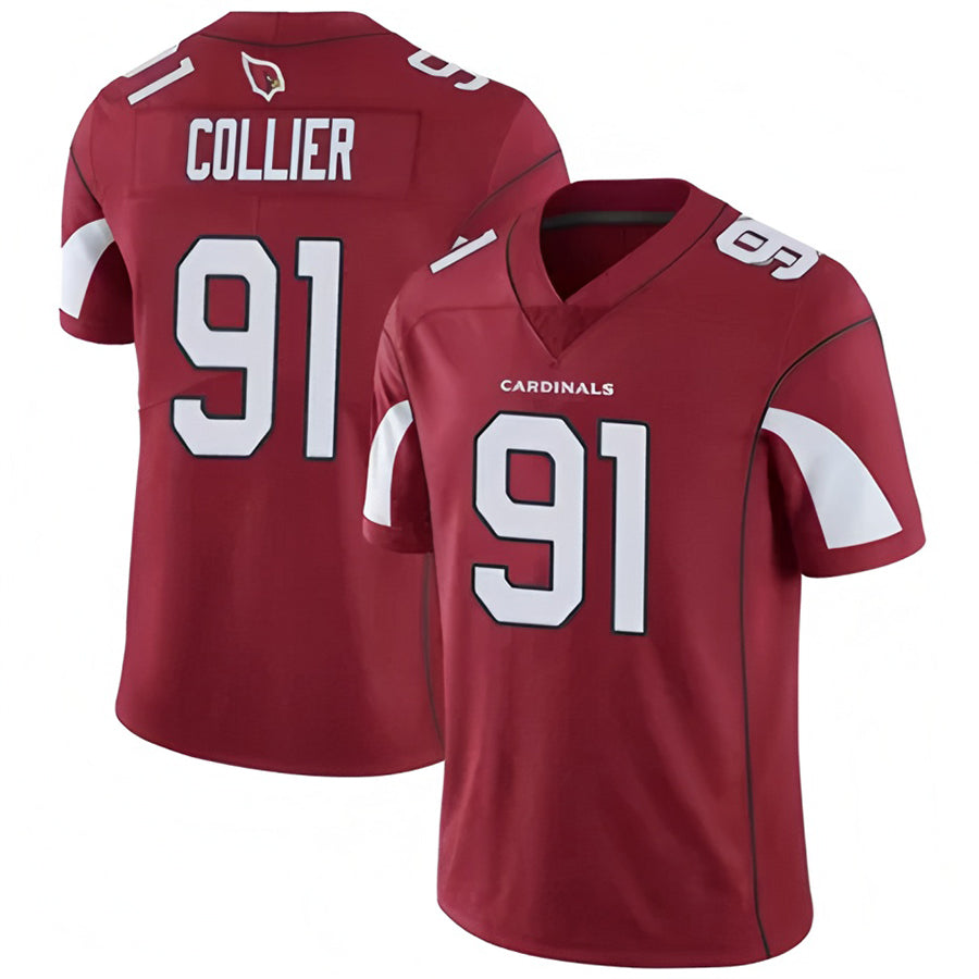 A.Cardinals #91 L.J. Collier Player Cardinal Vapor Untouchable Limited Ldoa Stitched Jerseys