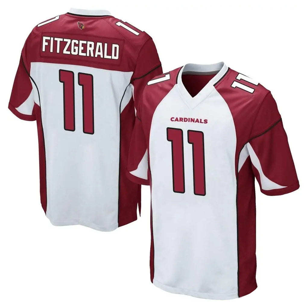 A.Cardinals #11 Larry Fitzgerald Player White Cardinal Home Game Ldoa Stitched Jerseys