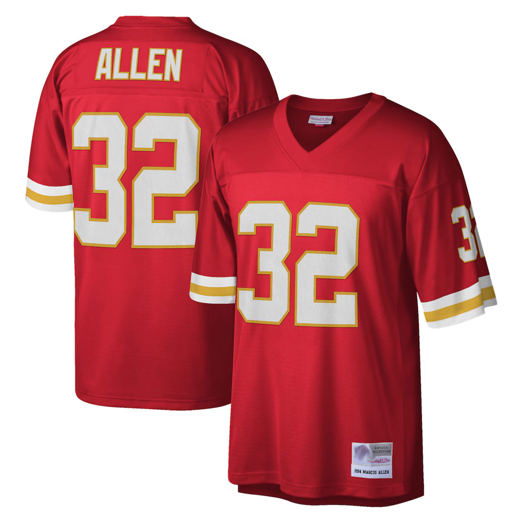 KC.Chiefs #32 Marcus Allen Player Red Mitchell & Ness Legacy Replica Ldoa Stitched Jerseys
