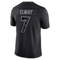D.Broncos #7 John Elway Player Black RFLCTV Limited Ldoa Stitched Jerseys