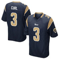 LA.Rams #3 Kam Curl Player Navy Home Game Ldoa Stitched Jerseys