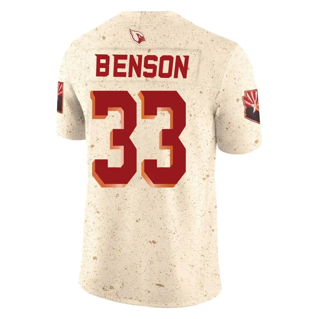 A.Cardinals #33 Trey Benson Player Cream Rivalries Collection Vapor Limited Home Game Ldoa Stitched Jerseys