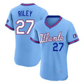 A.Braves #27 Austin Riley Player Powder Blue 2026 City Connect T-shirt Limited Elite Home Game Ldoa Stitched Jerseys