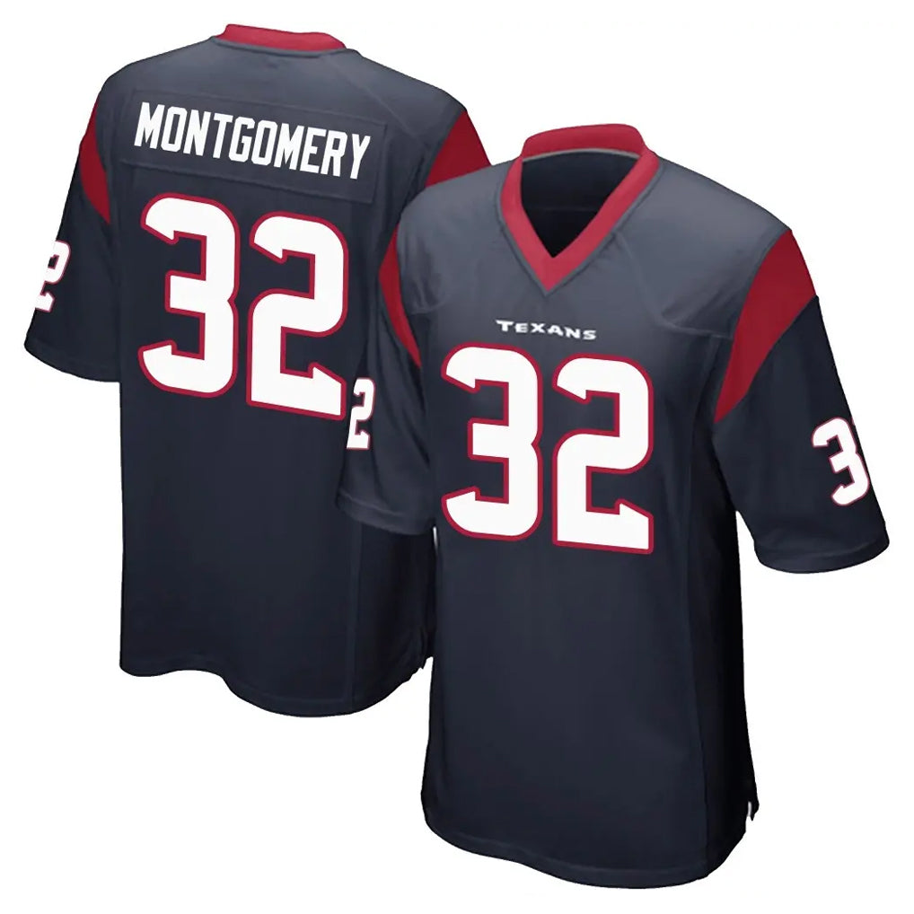 H.Texans #32 David Montgomery Player Navy Home Game Ldoa Stitched Jerseys