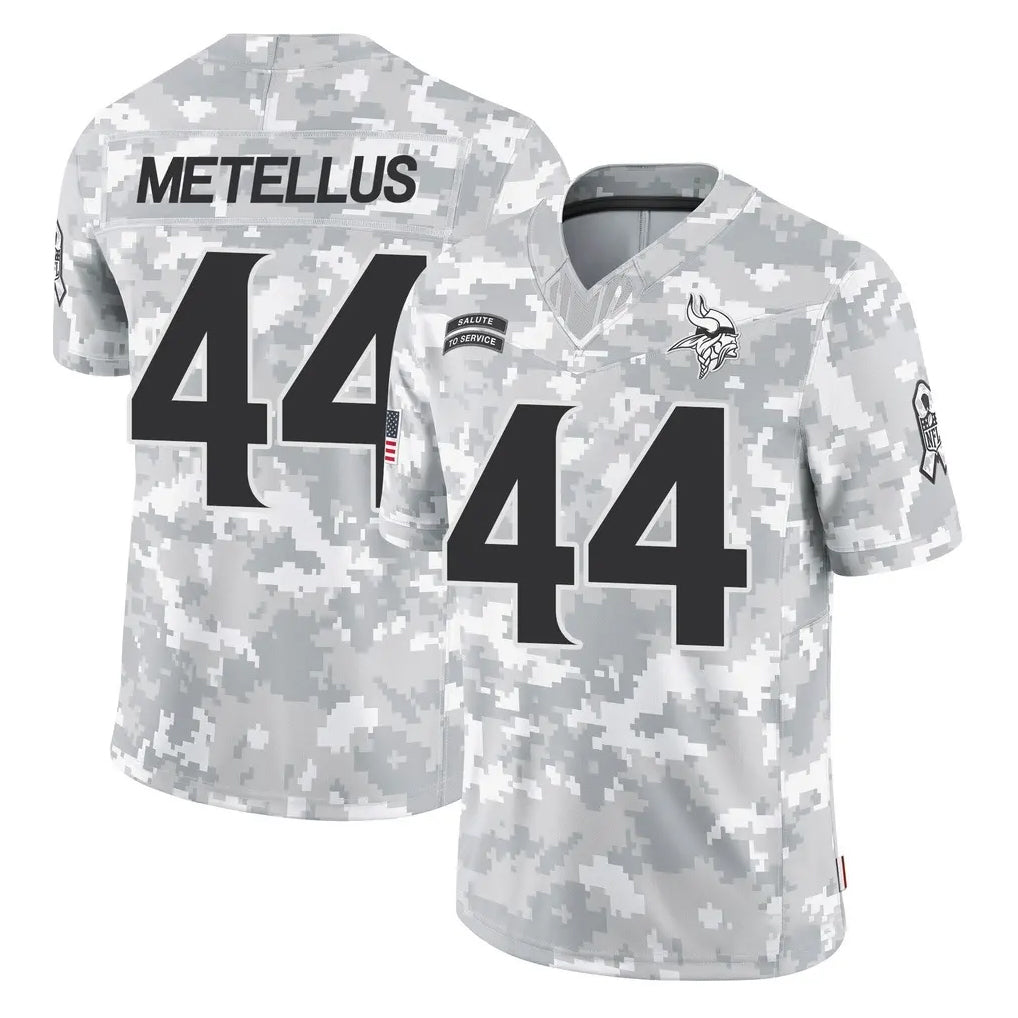 M.Vikings #44 Josh Metellus Player Arctic Camo Salute To Service Limited Game Ldoa Stitched Jerseys