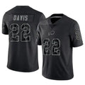 B.Bills #22 Ray Davis Player Black RFLCTV Limited Ldoa Stitched Jerseys