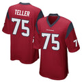 H.Texans #75 Wyatt Teller Player Red Home Game Ldoa Stitched Jerseys