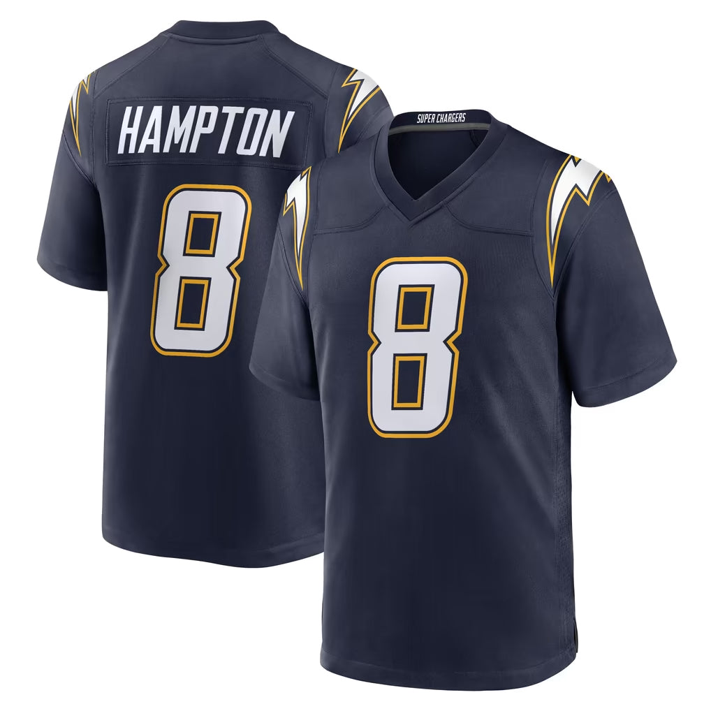 LA.Chargers #8 Omarion Hampton Player Navy Alternate Home Game Ldoa Stitched Jerseys