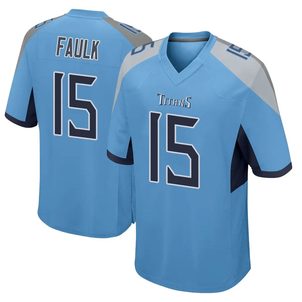 T.Titans #15 Keldric Faulk Player Light Blue Home Game Ldoa Stitched Jerseys