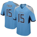 T.Titans #15 Keldric Faulk Player Light Blue Home Game Ldoa Stitched Jerseys