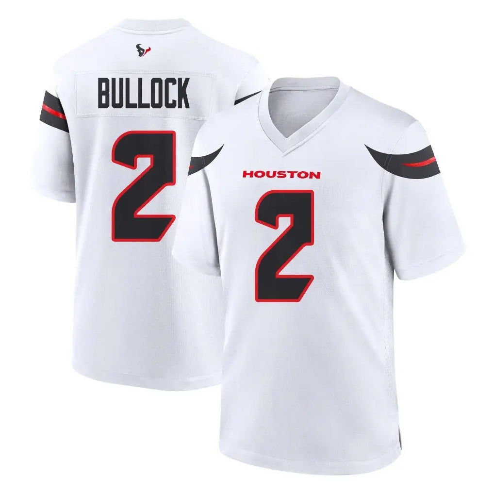 H.Texans #2 Calen Bullock Player White Home Game Ldoa Stitched Jerseys
