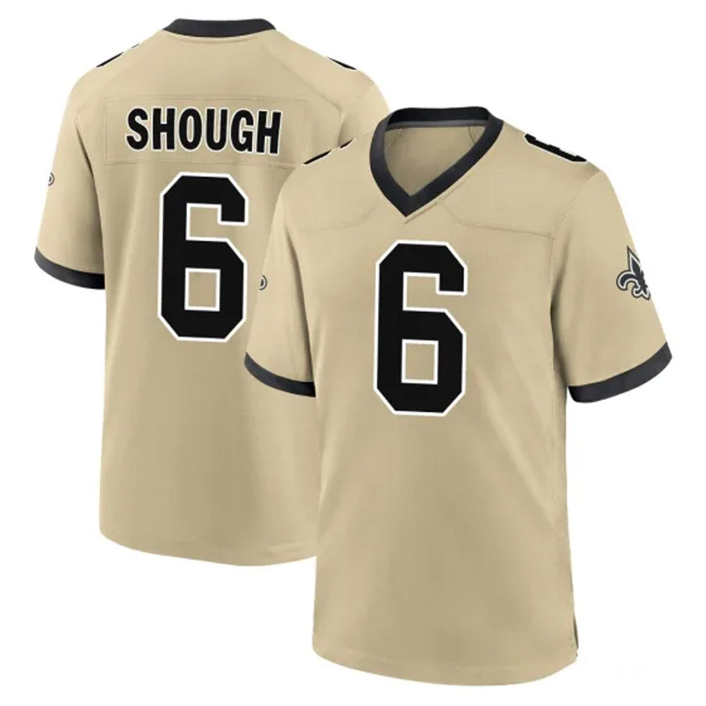NO.Saints #6 Tyler Shough Player Gold Home Game Ldoa Stitched Jerseys