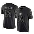 KC.Chiefs #14 Matt Araiza Player Black Limited Reflective Game Ldoa Stitched Jerseys
