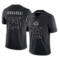 C.Bears #25 Kyle Monangai Player Black REFLECTIVE Limited Game Ldoa Stitched Jerseys