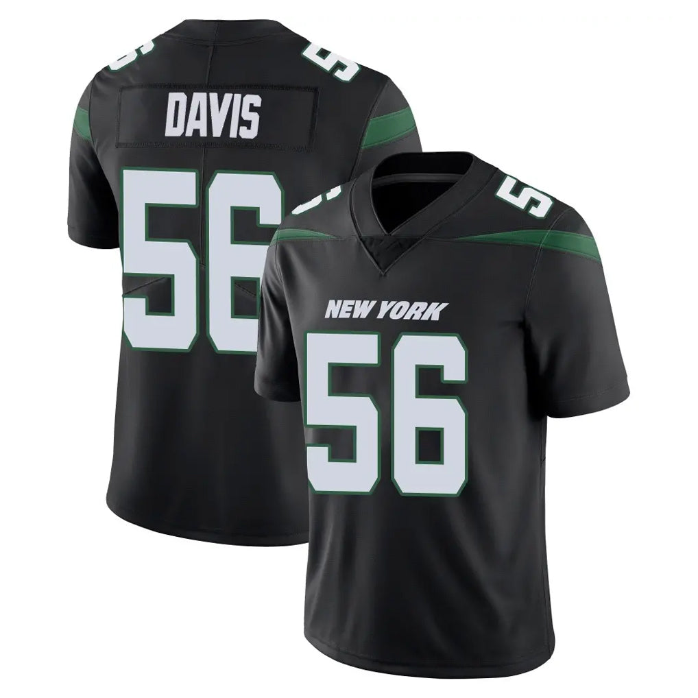 NY.Jets #56 Demario Davis Player Stealth Black Limited Vapor Home Game Ldoa Stitched Jerseys
