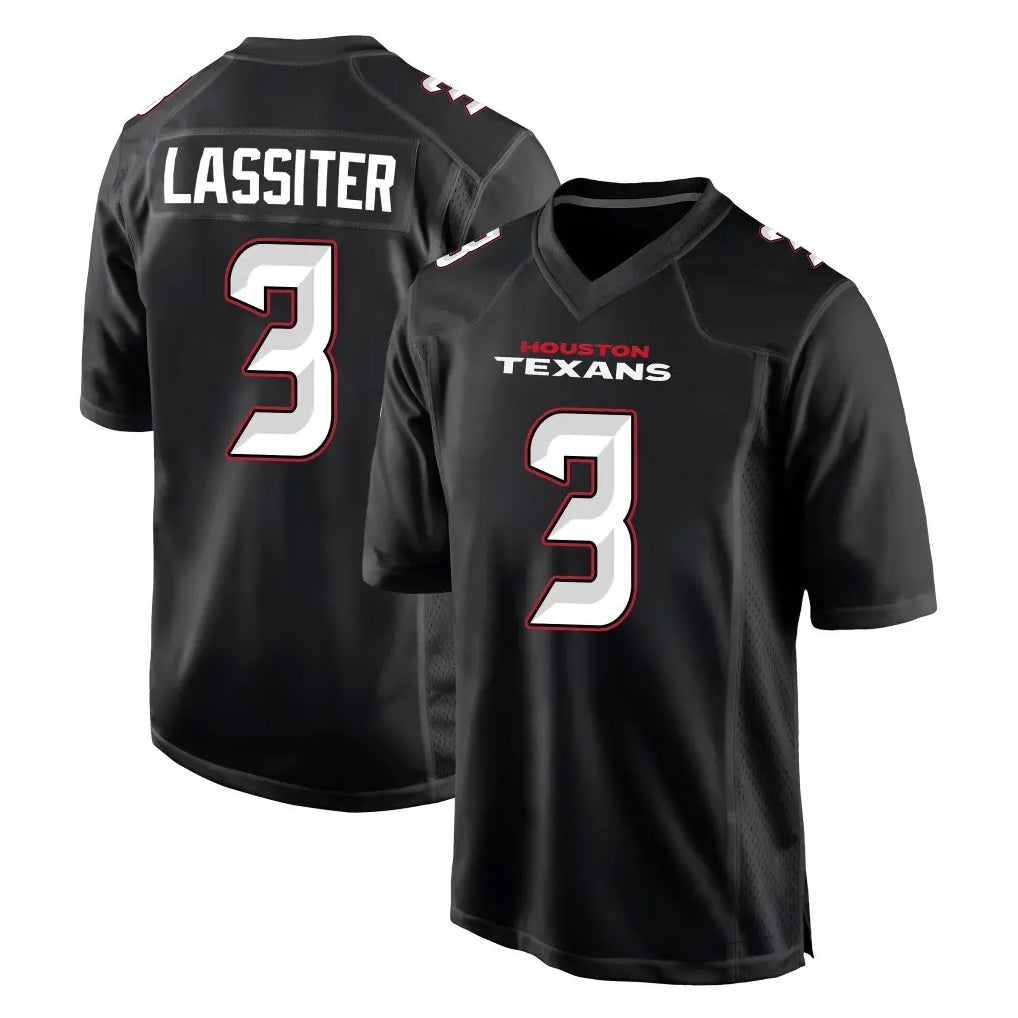 H.Texans #3 Kamari Lassiter Player Carbon Black Fashion Home Game Ldoa Stitched Jerseys