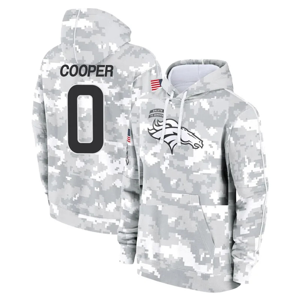 D.Broncos #0 Jonathon Cooper Player Arctic Camo Salute to Service Hoodies Limited Game Ldoa Stitched Jerseys