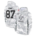 NO.Saints #87 Noah Fant Player Arctic Camo Salute to Service Pullover Hoodies Limited Game Ldoa Stitched Jerseys