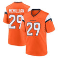 D.Broncos #29 Ja'Quan McMillian Player Orange Home Game Ldoa Stitched Jerseys