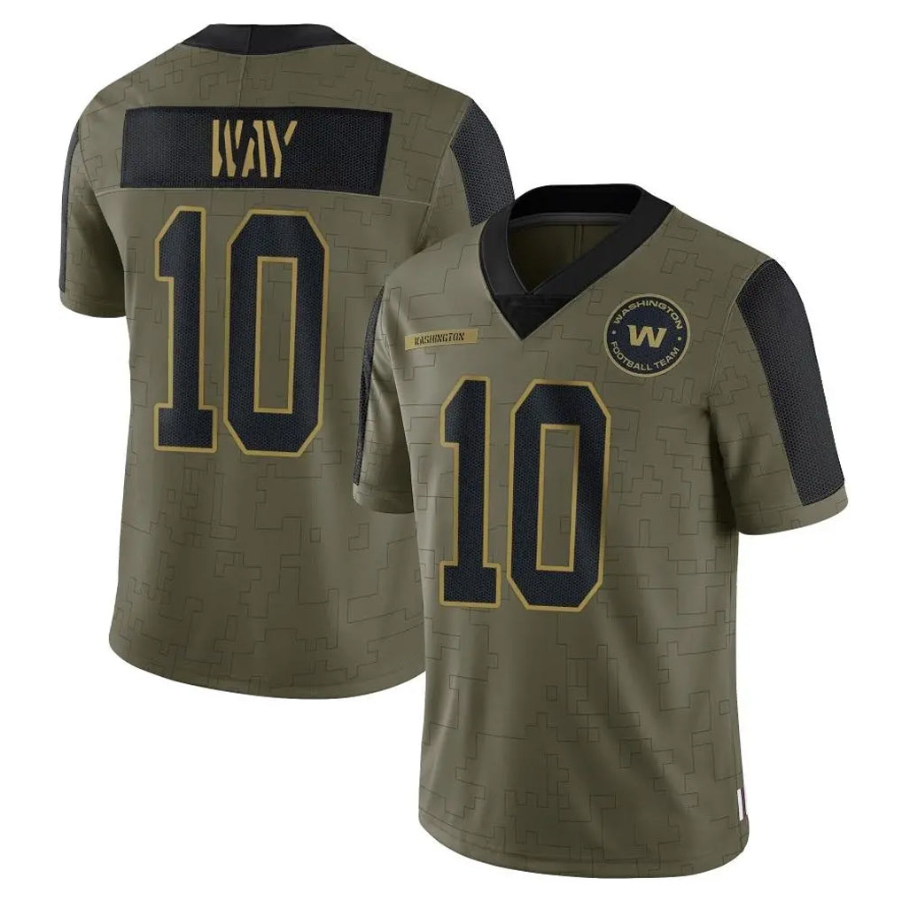 W.Commanders #10 Tress Way Player Olive Salute To Service Limited Game Ldoa Stitched Jerseys