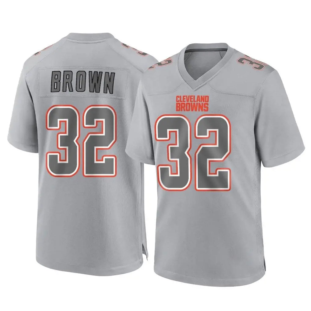 C.Browns #32 Jim Brown Player Gray Atmosphere Fashion Game Ldoa Stitched Jerseys