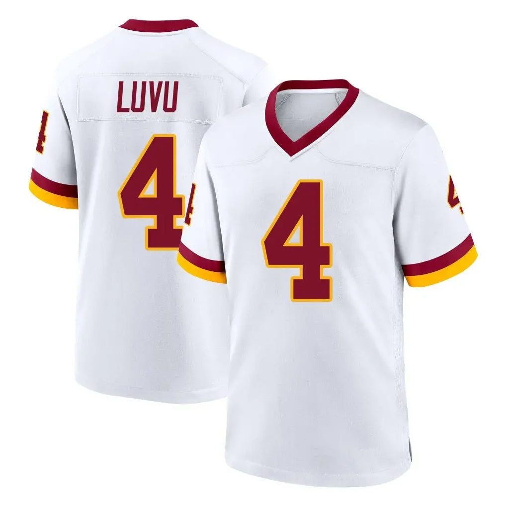 W.Commanders #4 Frankie Luvu Player White Home Game Ldoa Stitched Jerseys