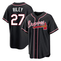 A.Braves #27 Austin Riley Player Black Fashion Out Game Ldoa Stitched Jerseys