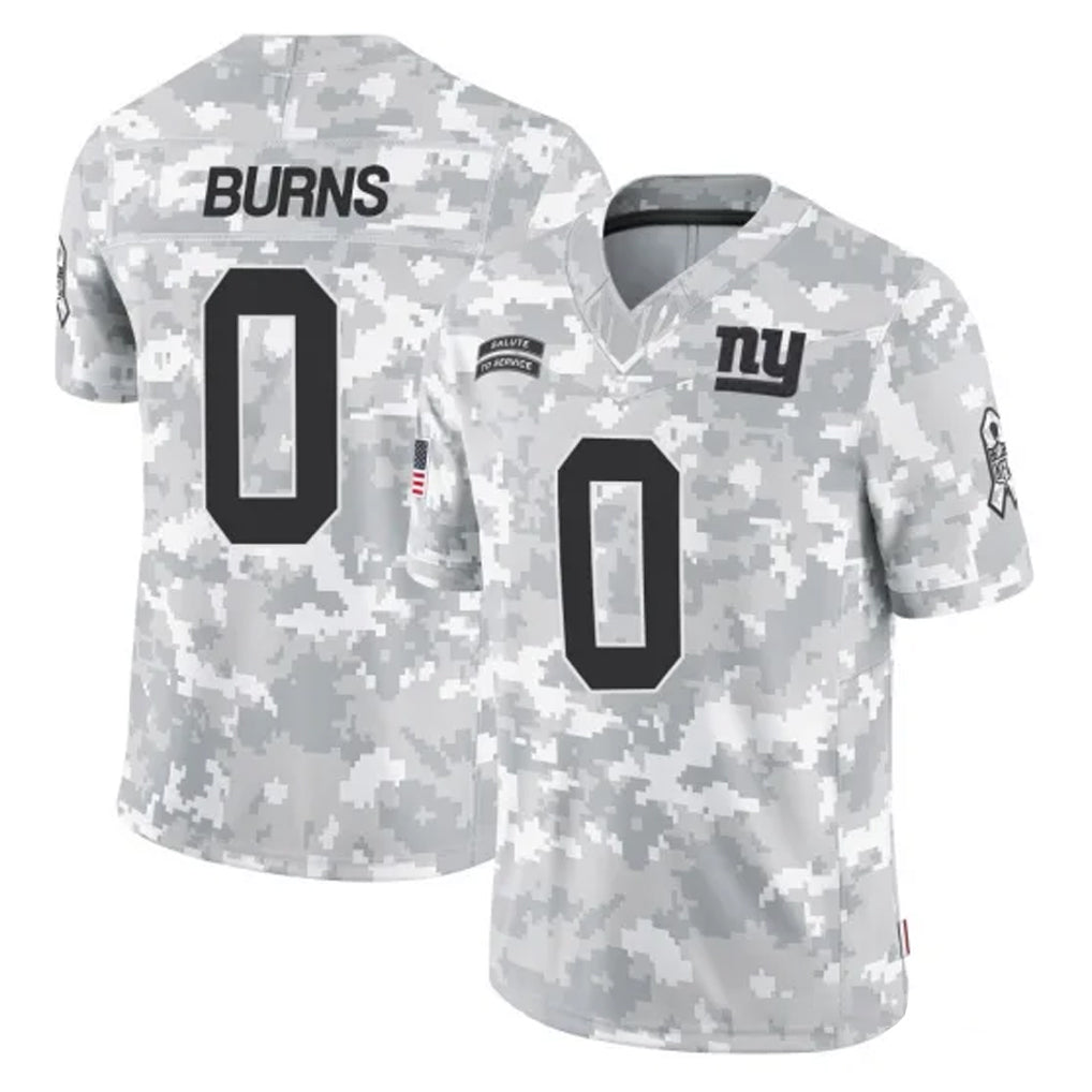 NY.Giants #0 Brian Burns Player Arctic Camo Salute To Service Limited Game Ldoa Stitched Jerseys