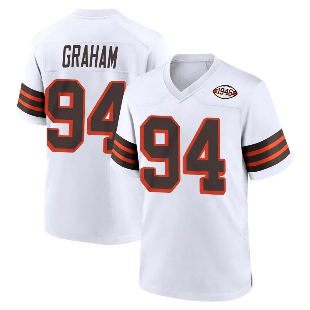 C.Browns #94 Mason Graham Player White Alternate Home Game Ldoa Stitched Jerseys