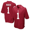 NY.Giants #1 Malik Nabers Player Red Home Game Ldoa Stitched Jerseys