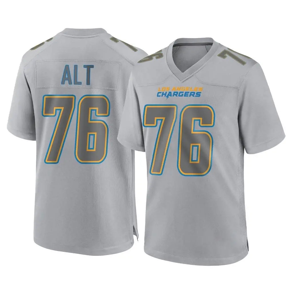 LA.Chargers #76 Joe Alt Player Gray Atmosphere Fashion Home Game Ldoa Stitched Jerseys