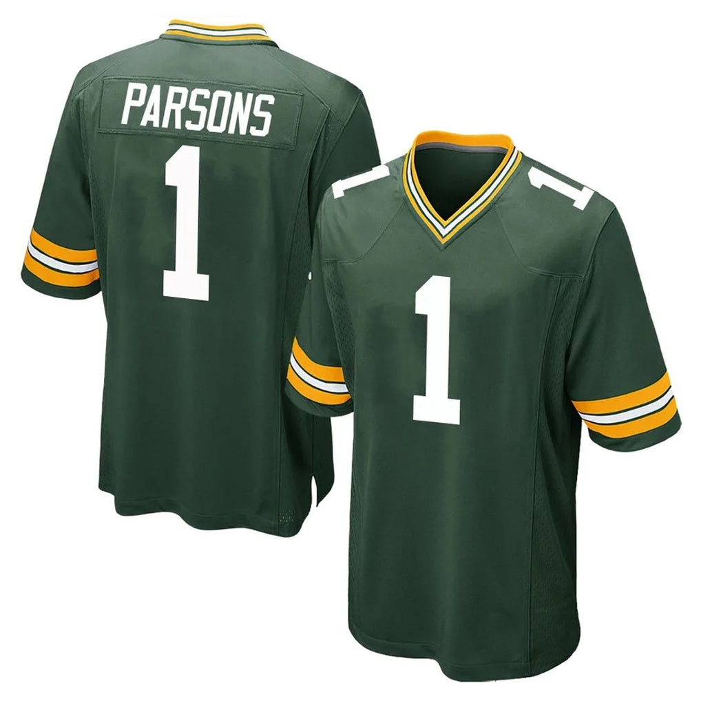 GB.Packers #1 Micah Parsons Player Green Home Game Ldoa Stitched Jerseys